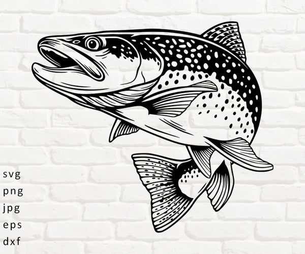 Fish, SVG, PNG, AI, EPS, DXF Files for Cut Projects