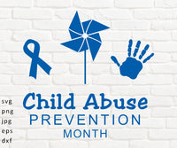 Child Abuse Prevention Logo - SVG, PNG, JPG, EPS, DXF Files for Cut Projects