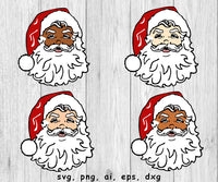 Santa, Christmas Santa,  - SVG, PNG, JPG, EPS, DXF Files