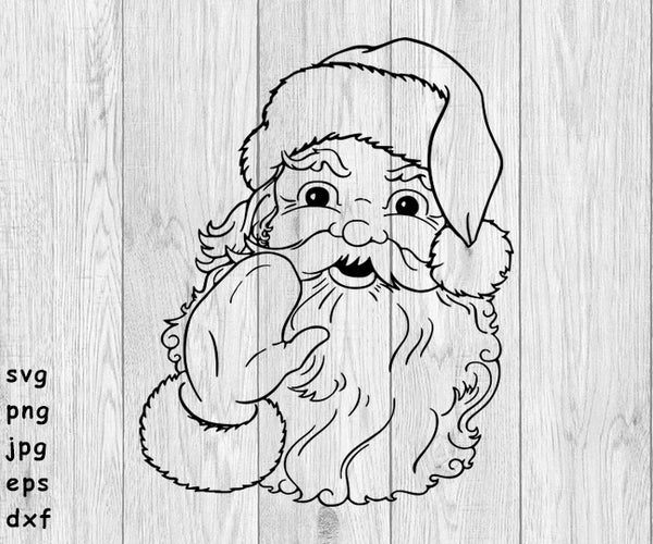 Santa, Christmas Santa - SVG, PNG, JPG, EPS, DXF Files