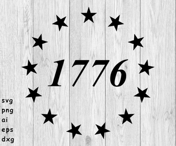 1776, Second Amendment Logo - SVG, PNG, AI, EPS, DXF Files for Cut Projects