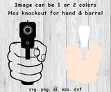 9 MM Pistol - SVG, PNG, AI, EPS, DXF Files for Cut Projects