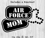 Air Force Mom Dog Tags - SVG, PNG, AI, EPS, DXF Files