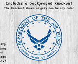 US Air Force Seal - SVG, PNG, AI, EPS, DXF Files for Cut Projects