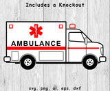 Ambulance - SVG, PNG, AI, EPS, DXF Files for Cut Projects