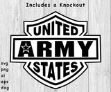 us army  logo with knockout