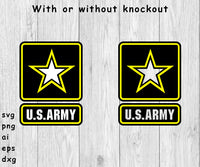 Army Logo - SVG, PNG, AI, EPS, DXF Files for Cut Projects