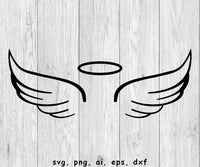 Angel Wings - SVG, PNG, AI, EPS, DXF Files for Cut Projects