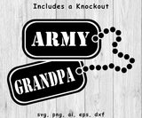 Army Grandpa Dog Tags, Dog Tags - SVG, PNG, AI, EPS, DXF Files