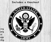 seal of the us army logo with background knockout
