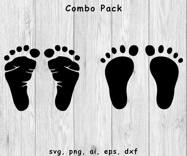 Baby Feet - SVG, PNG, AI, EPS, DXF Files for Cut Projects