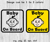 Baby On Board - SVG, PNG, AI, EPS, DXF Files for Cut Projects