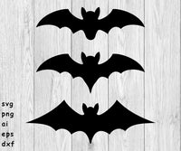 Bats - SVG, PNG, AI, EPS, DXF Files for Cut Projects