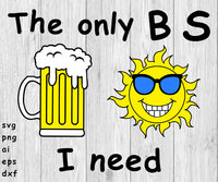 Beer and Sunshine - SVG, PNG, AI, EPS, DXF Files