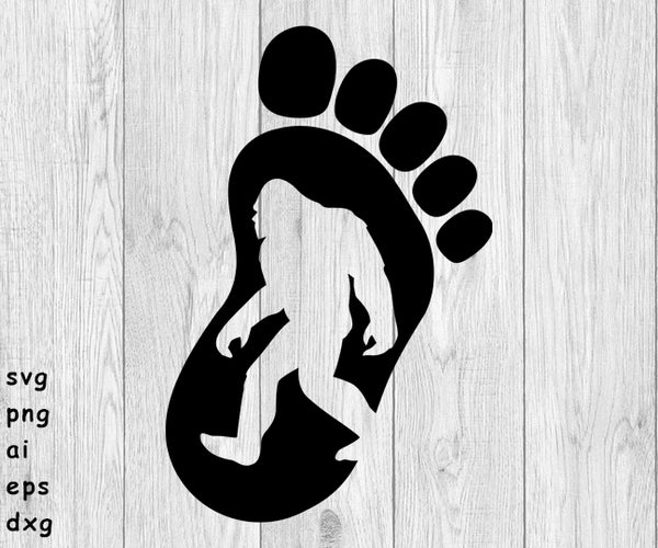 Bigfoot Foot - SVG, PNG, AI, EPS, DXF Files for Cut Projects