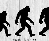 Bigfoot Family - SVG, PNG, AI, EPS, DXF Files for Cut Projects