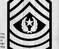 Command Sergeant Major Rank - SVG, PNG, AI, EPS, DXF Files for Cut Projects