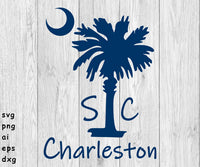 Charleston Palmetto Tree and Moon logo