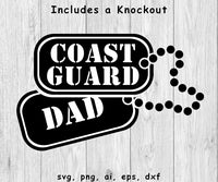 Coast Guard Dog Tags - SVG, PNG, AI, EPS, DXF Files