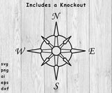 Compass Rose - SVG, PNG, AI, EPS, DXF Files for Cut Projects