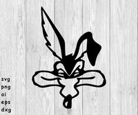 Coyote Logo - svg, png, ai, eps, dxf files for; Auto Decals, Vinyl Decals, Printing, T-shirts, CNC, Cricut, other cut files