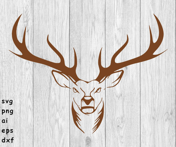 Deer Head - SVG, PNG, AI, EPS, DXF Files for Cut Projects