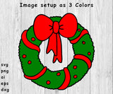 Christmas Wreath - SVG, PNG, AI, EPS, DXF Files for Cut Projects