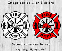 Fire Department Logo, Simple Layout - SVG, PNG, AI, EPS, DXF Files