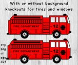 Fire Truck, Firetruck - SVG, PNG, AI, EPS, DXF Files for Cut Projects