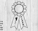 First Place Ribbon - SVG, PNG, AI, EPS, DXF Files for Cut Projects