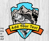 Fishing Logo - SVG, PNG, AI, EPS, DXF Files for Cut Projects