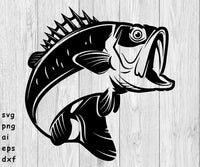 Fishing - SVG, PNG, AI, EPS, DXF Files for Cut Projects