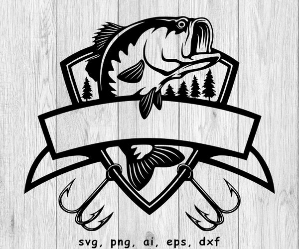 bass fishing logo