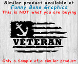 Distressed Navy Veteran Flag - SVG, PNG, AI, EPS, DXF Files for Cut Projects