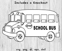 Fun School Bus - SVG, PNG, AI, EPS, DXF Files