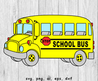 Fun School Bus - SVG, PNG, AI, EPS, DXF Files