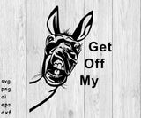 donkey image saying get off my ass