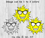 Happy Sun - SVG, PNG, AI, EPS, DXF Files