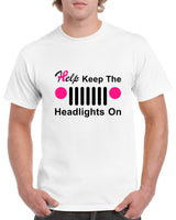 jeep grill breast cancer awareness, keep the headlights on