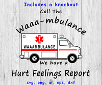 Waambulance Combo Pack - SVG, PNG, AI, EPS, DXF Files for Cut Projects