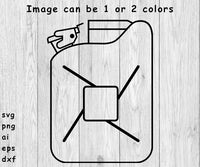 Jerry Can, Gas Can, Diesel Can - SVG, PNG, AI, EPS, DXF Files