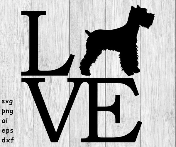 Love Schnauzers Logo - SVG, PNG, AI, EPS, DXF Files