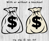 bag of money image with a knockout