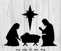 Christmas Nativity Scene - SVG, PNG, AI, EPS, DXF Files for Cut Projects