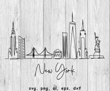 New York City - SVG, PNG, AI, EPS, DXF Files for Cut Projects