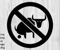 No Bull S_ _ _ Logo 2 - svg, png, ai, eps and dxf files for - Auto Decals, Printing, T-shirts, CNC, Cricut, cut files and more