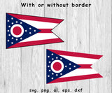 Ohio Flag - SVG, PNG, AI, EPS, DXF Files