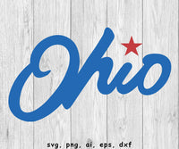 Ohio Text - SVG, PNG, AI, EPS, DXF Files
