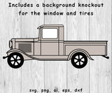 Old Truck - SVG, PNG, AI, EPS, DXF Files for Cut Projects