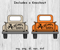 Old Truck Autumn Days - SVG, PNG, AI, EPS, DXF Files